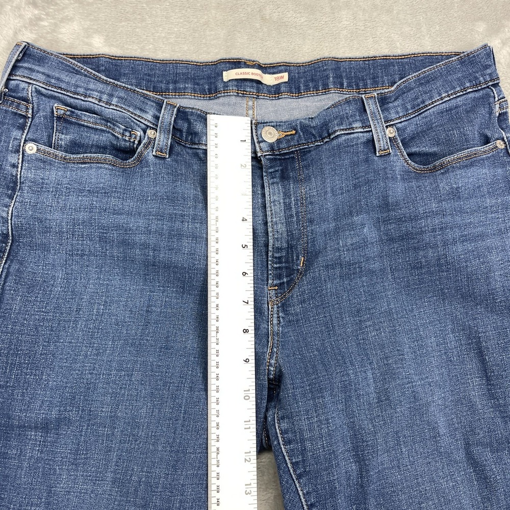 Levi's Jeans Womens 18W (37x28) Blue Denim Medium Wash Red Tab Classic Bootcut - Picture 9 of 11